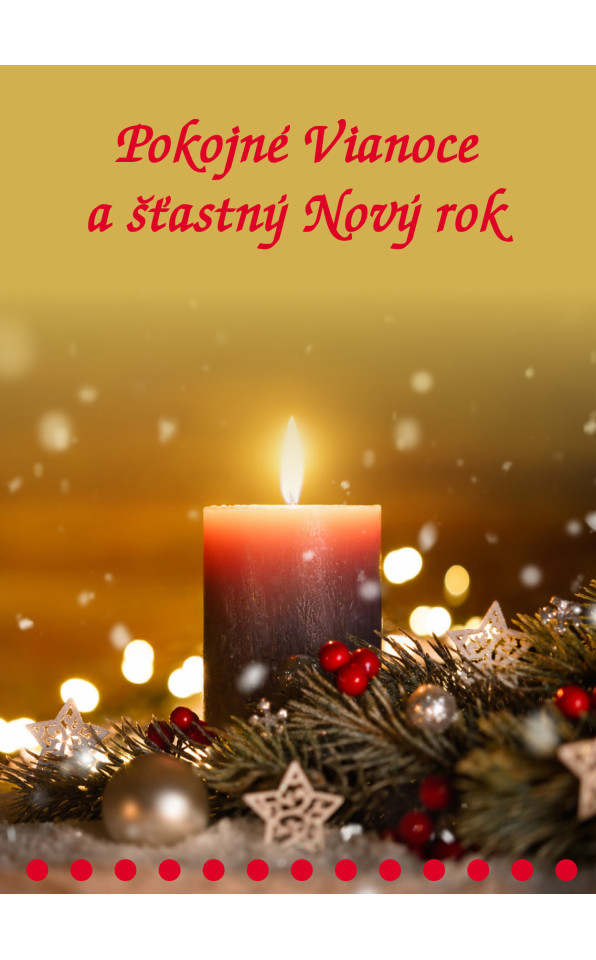 Pokojné Vianoce a šťastný Nový rok