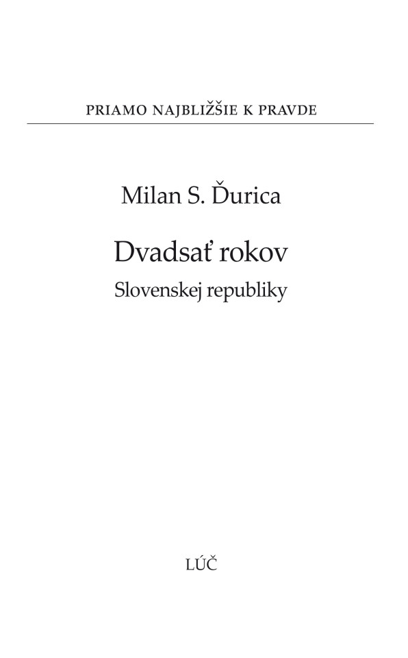 Dvadsať rokov Slovenskej republiky